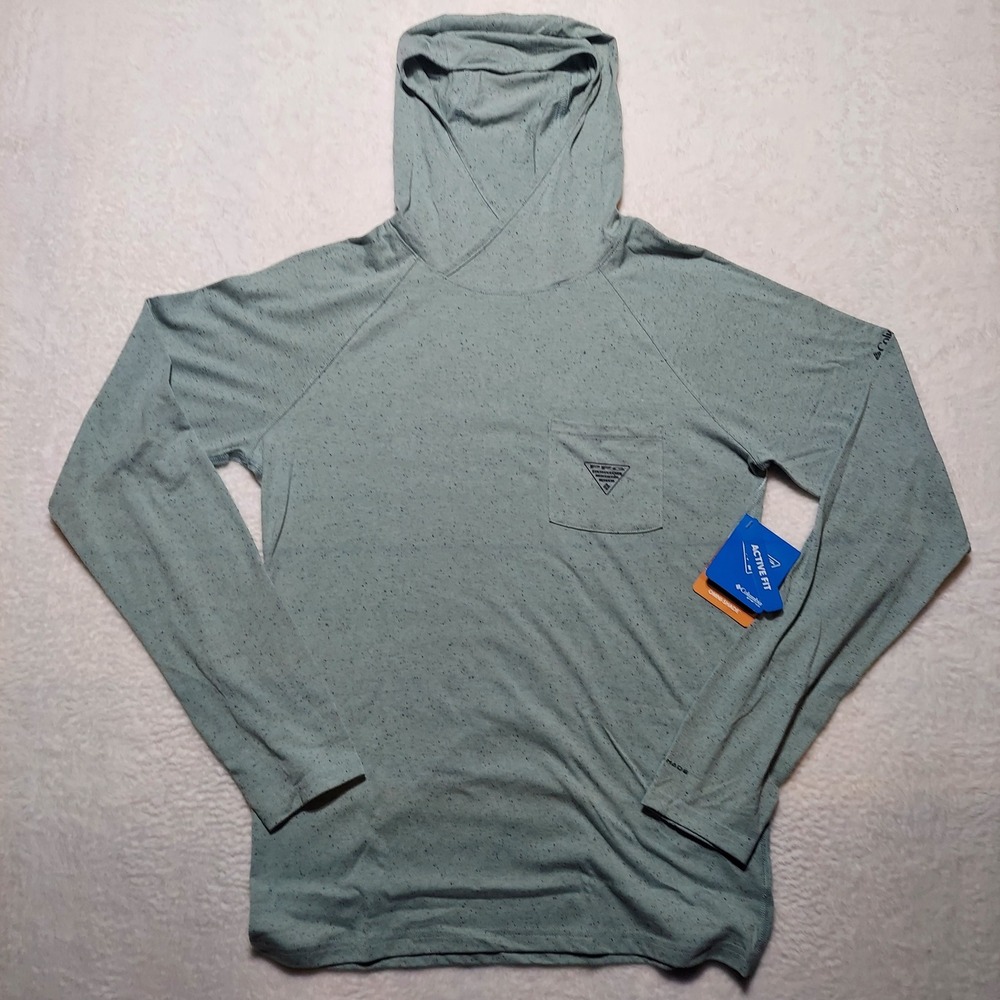 Columbia PFG Uncharted Neps Hoodie Mens Size Small Sage Green NWT FO5641-461